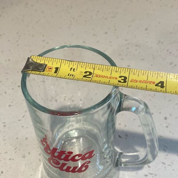 SALE Vintage Utica Club Beer Mug Drinking Glass With Handle - Picture 3 of 5